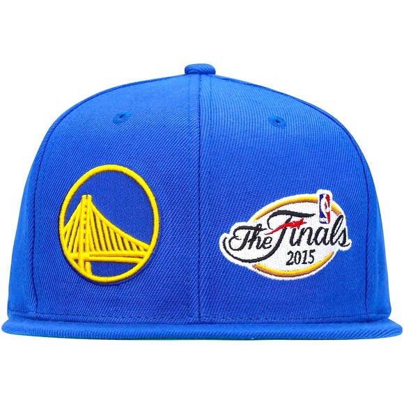 Golden State Warriors Mitchell & Ness 2015 NBA Finals Dual Whammy SnapBack hat - Picture 1 of 5